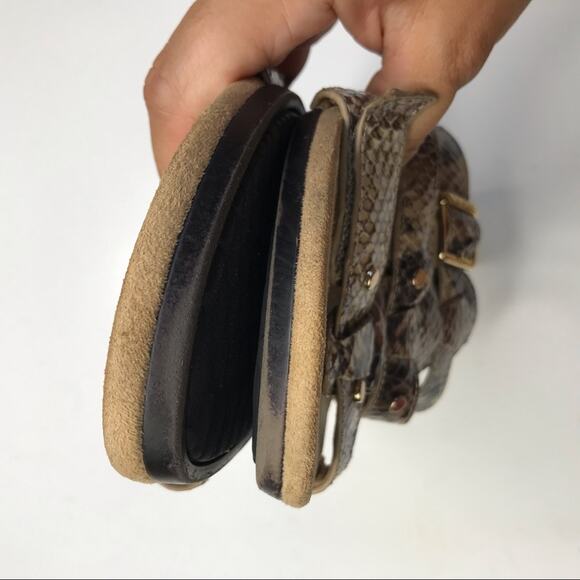 Vionic Women's Radia Orthotic Adjustable Strap Slide Snake Print Wedge Sandals - Picture 5 of 7